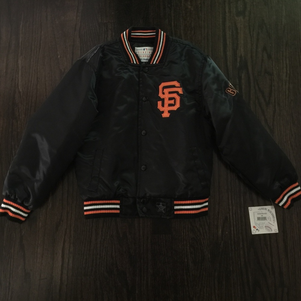 Youth small SF Giants black varsity jacket